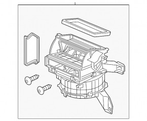 Корпус печки голый вентилятор, правая часть Honda HR-V 16-22