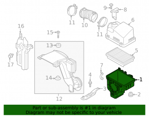 Нижняя крышка корпуса воздушного фильтра Mazda CX-50 23-26 2.5T