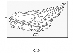 Фара передняя правая Lexus NX300 NX300h 18-21 LED, с multi beam, с автодальним