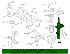 Амортизатор передний левый Ford Focus mk3 14-18