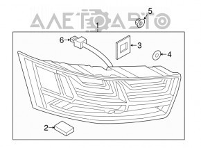 Фонарь левый Audi Q7 16-19 царапины