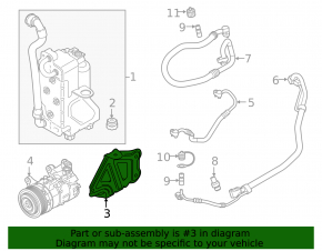 Кронштейн охладителя системы кондиционирования BMW X5 G05 19-26 3.0T