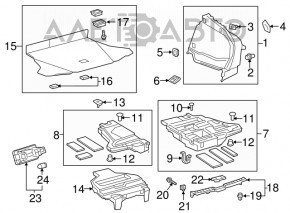 Накладка проема багажника Toyota Prius 50 16-22 черная, царапины