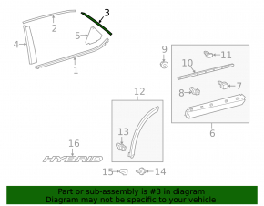 Накладка двери боковая задняя левая Lexus RX350L RX450hL 18-22 long задняя