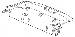 Полка задняя Honda Accord 23-26 черная, BOSE, со стоп сигналом