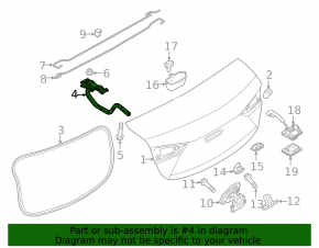 Петля крышки багажника левая Mazda 3 14-16 BM