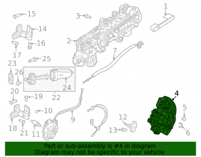 Замок двери задней левой Land Rover Range Rover Sport 23-26