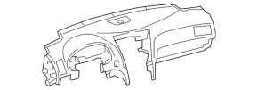 Торпедо передняя панель без AIRBAG Lexus GS300 GS350 GS430 GS450h 06-07 черная