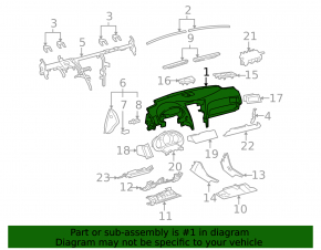 Торпедо передняя панель без AIRBAG Lexus GS300 GS350 GS430 GS450h 06-07 черная