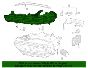 Дневной ходовой огонь ДХО левый BMW X7 G07 23-26