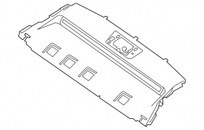 Полка задняя Nissan Maxima A36 16-23 черн без шторки