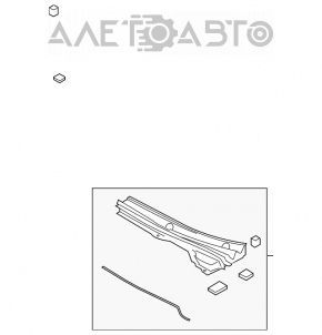 Решетка дворников пластик левая Mazda CX-7 06-12