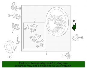 Кнопки управления на руле верхние правые Ford Mustang mk6 15-23