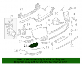 Решетка заднего бампера левая Mazda CX-70 25-26