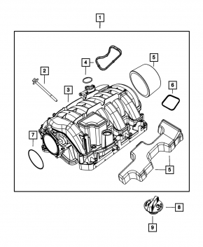 Коллектор впускной Dodge Durango 11-12 5.7