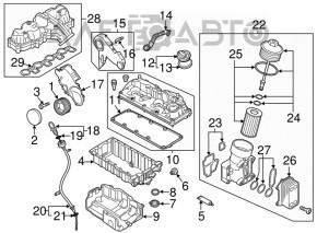 Корпус масляного фільтра VW Passat b7 12-14 USA 2.0TDI