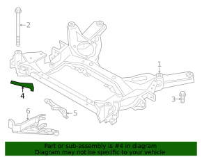 Распорка переднего подрамника левая BMW 3 G20 21-26 plug-in RWD