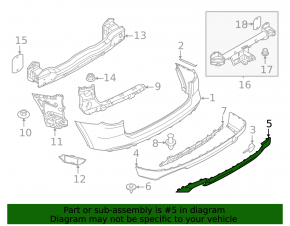 Накладка заднего бампера BMW X3 G01 22-24 под фаркоп