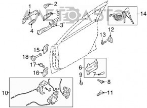 Петля двери верхняя передняя левая Subaru Outback 20-23