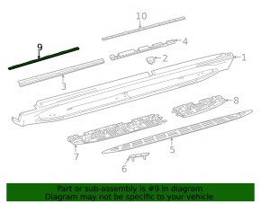 Подсветка порога передняя левая Mercedes W167 GLE 350 450 20-26