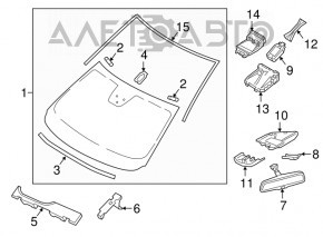Передняя камера Mazda CX-9 16-17 на лобовом, Laser sensor
