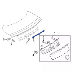 Крепление накладки крышки багажника Ford Mustang mk6 15-23