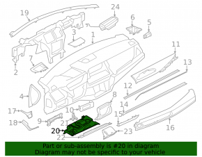 Накладка передней панели пространства ног водителя BMW X5 F15 14-18