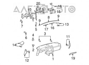 Накладка торпеды боковая правая Lexus LS460 LS600h 07-12 беж