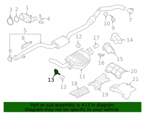 Кронштейн випускної траси BMW F30 16-18 PHEV