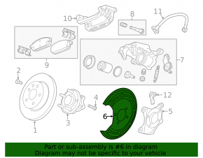 Кожух тормозного диска задний правый Buick Encore 13-22 FWD