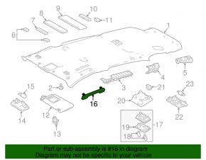 Ручка потолка задняя левая Toyota Rav4 13-18 серая
