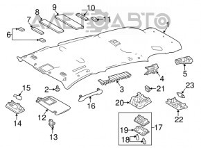 Ручка потолка задняя левая Toyota Rav4 13-18 серая