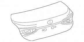 Крышка багажника Lexus ES250 ES350 19-26 под спойлер