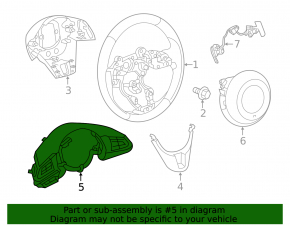 Кнопки управления на руле Mazda CX-5 17-22