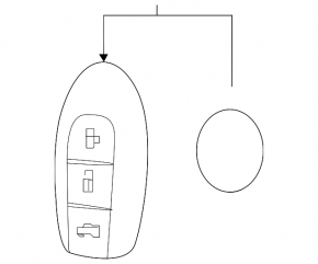 Ключ Nissan Altima 19-19 smart, 5 кнопок