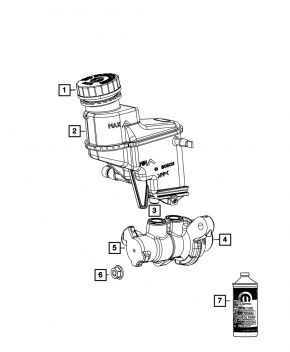 Бачок ГТЦ Fiat 500L 14-19 акпп