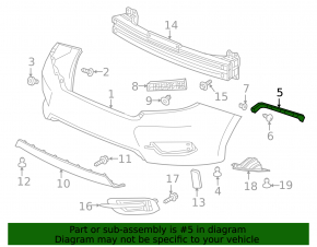 Крепление заднего бампера левое внешнее Honda Civic X FC 16-21 4d облом креп