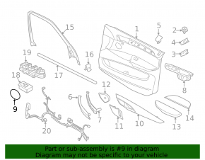 Сетка динамика карточки передней правой BMW X5 F15 14-18 Bang&Olufsen, черная