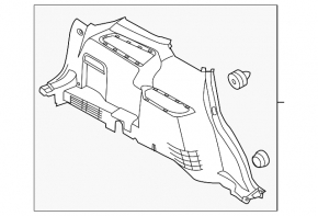 Обшивка арки левая Ford Explorer 16-19 черн