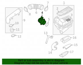 Расходомер VW Beetle 12-13 2.0T с корпусом