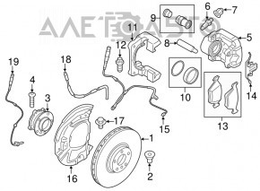 Диск тормозной передний левый BMW X5 E70 07-13 330/30мм