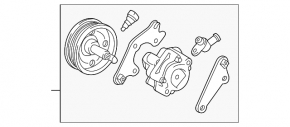 Насос ГУР гідропідсилювача Toyota Sienna 04-10