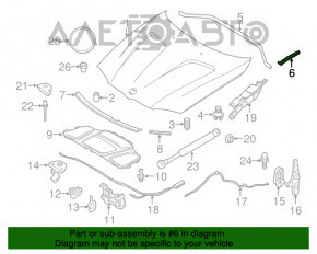 Уплотнитель решетки дворников правый BMW X3 F25 11-17