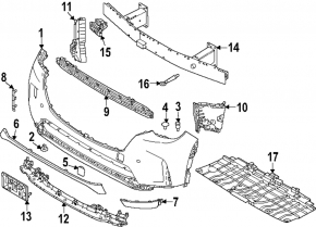 Молдинг переднього бампера правий Mazda CX-90 24-26 чорний