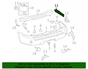 Крепление заднего бампера левое внешнее Toyota Sequoia 08-16