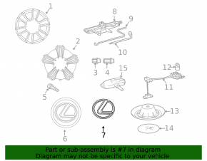Центральный колпачок на диск Lexus RX400h 03-07