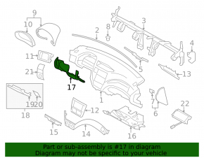 Накладка колени водителя Subaru Forester 08-13 SH черн