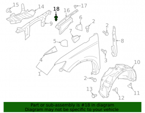 Отбойник капота левый Lincoln MKX 16-18