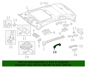 Ручка потолка передняя левая Mercedes C-class W205 15-21 серая