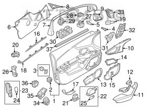 Кнопка центрального замка двери передней левой Audi A6 C7 12-18